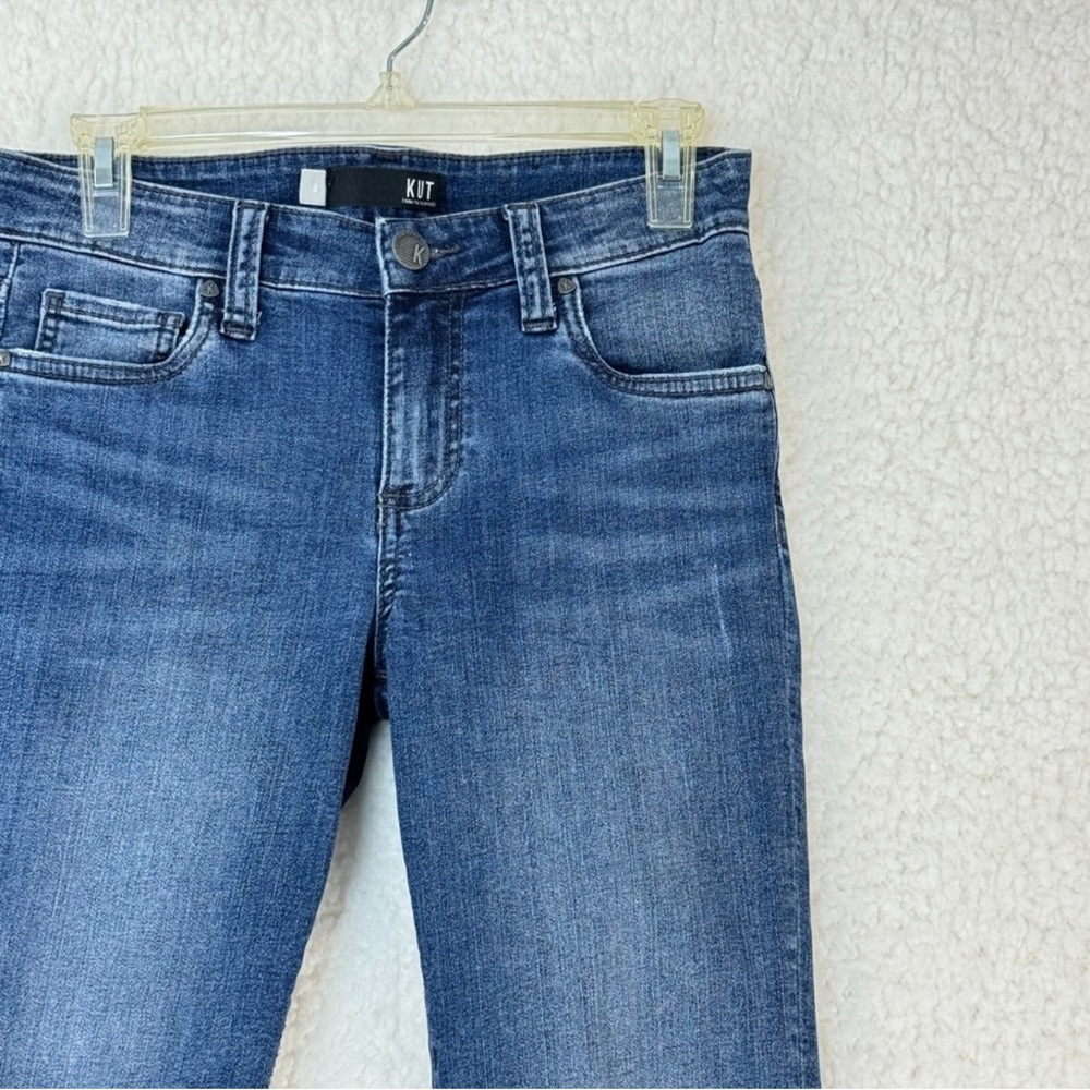 Kut from the Kloth Women's Blue Denim Mid-Rise Connie Ankle Skinny Jeans Size 0